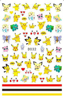 Miniso Adesivos de Unha Duas Dimensões 2D Anime Personagem Adesivo Decoração de Unhas Desenho Animado Hello Kitty Adesivos de Brinquedo Para Unhas