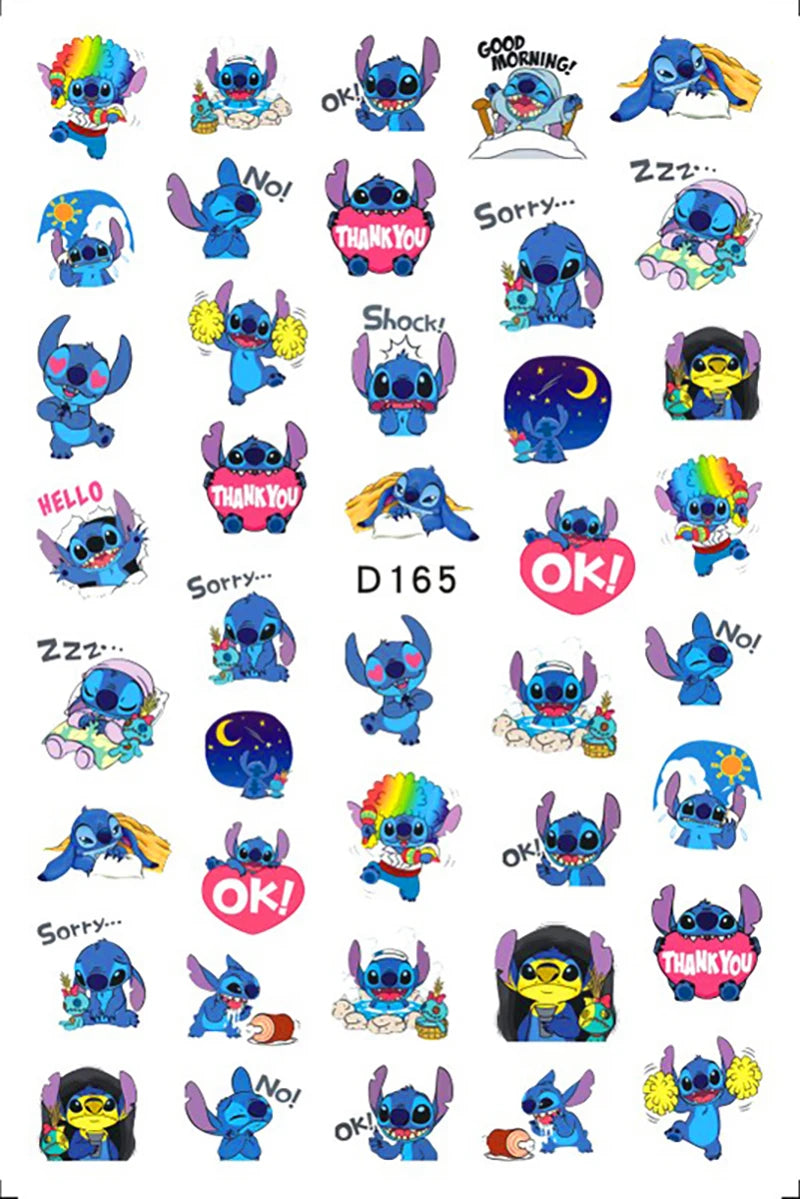 Miniso Adesivos de Unha Duas Dimensões 2D Anime Personagem Adesivo Decoração de Unhas Desenho Animado Hello Kitty Adesivos de Brinquedo Para Unhas