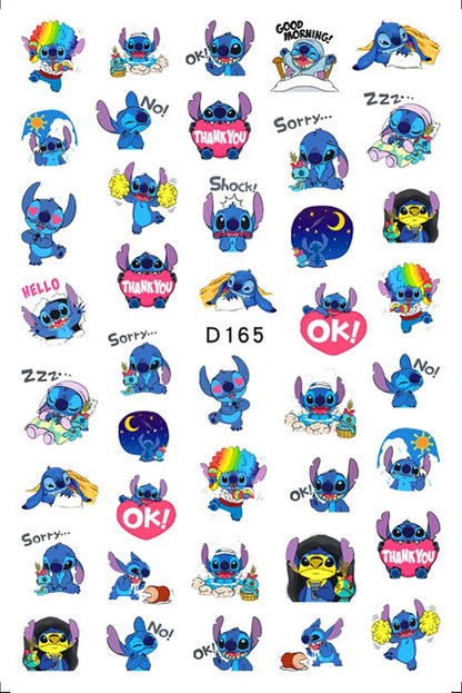 Miniso Adesivos de Unha Duas Dimensões 2D Anime Personagem Adesivo Decoração de Unhas Desenho Animado Hello Kitty Adesivos de Brinquedo Para Unhas