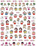 Miniso Adesivos de Unha Duas Dimensões 2D Anime Personagem Adesivo Decoração de Unhas Desenho Animado Hello Kitty Adesivos de Brinquedo Para Unhas