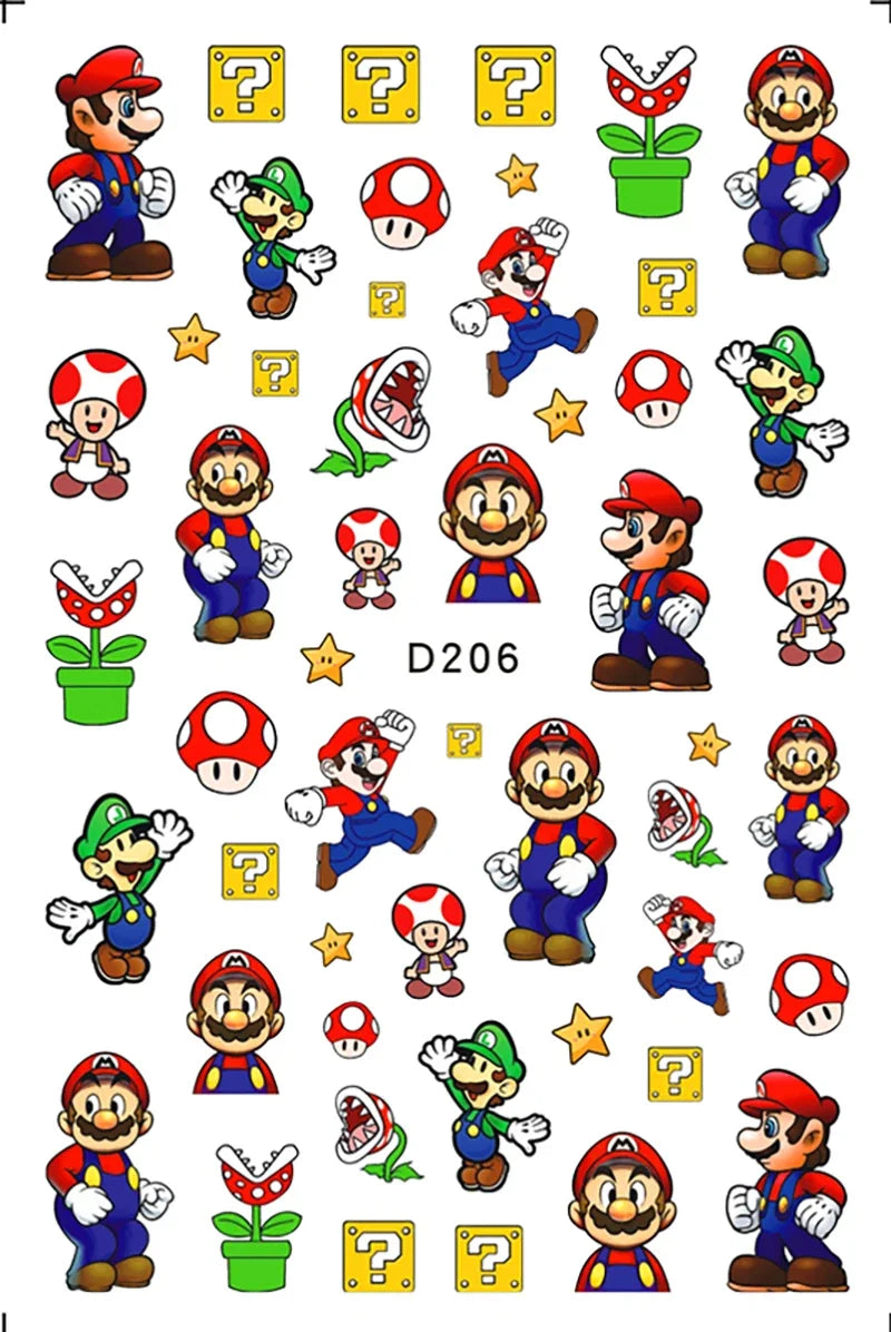 Miniso Adesivos de Unha Duas Dimensões 2D Anime Personagem Adesivo Decoração de Unhas Desenho Animado Hello Kitty Adesivos de Brinquedo Para Unhas