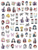 Miniso Adesivos de Unha Duas Dimensões 2D Anime Personagem Adesivo Decoração de Unhas Desenho Animado Hello Kitty Adesivos de Brinquedo Para Unhas