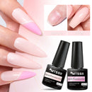 Esmalte em gel de extensão rápida branco leitoso Mtssii 7ml, cor nude, para unhas de acrílico semipermanentes