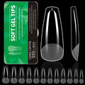 550Pcs Unhas Postiças Mulher Meninas Médio Curto Amêndoa Caixão Cobertura Completa Matte Extensão de Unhas Dicas Acrílico Meia Cobertura unhas postiças