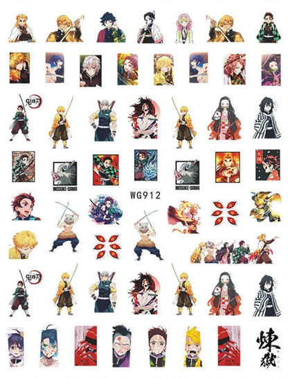 Miniso Adesivos de Unha Duas Dimensões 2D Anime Personagem Adesivo Decoração de Unhas Desenho Animado Hello Kitty Adesivos de Brinquedo Para Unhas