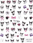 Miniso Adesivos de Unha Duas Dimensões 2D Anime Personagem Adesivo Decoração de Unhas Desenho Animado Hello Kitty Adesivos de Brinquedo Para Unhas