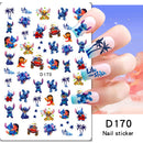 Adesivos de Unha 3D do Ursinho Pooh Desenho Animado Materiais de Arte de Unha da Disney Stitch Princesa da Disney Adesivos de Anime Para Unhas Postiças
