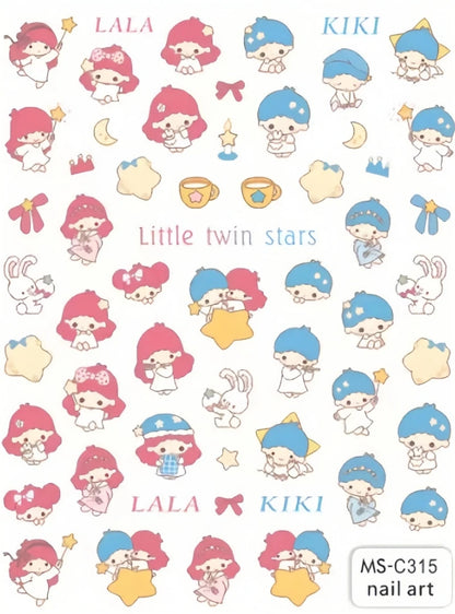 Miniso Adesivos de Unha Duas Dimensões 2D Anime Personagem Adesivo Decoração de Unhas Desenho Animado Hello Kitty Adesivos de Brinquedo Para Unhas