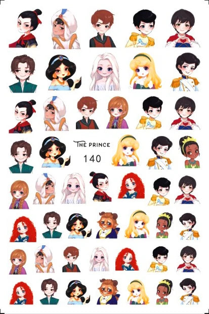 Adesivos de Unha 3D do Ursinho Pooh Desenho Animado Materiais de Arte de Unha da Disney Stitch Princesa da Disney Adesivos de Anime Para Unhas Postiças