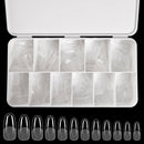 550Pcs Unhas Postiças Mulher Meninas Médio Curto Amêndoa Caixão Cobertura Completa Matte Extensão de Unhas Dicas Acrílico Meia Cobertura unhas postiças