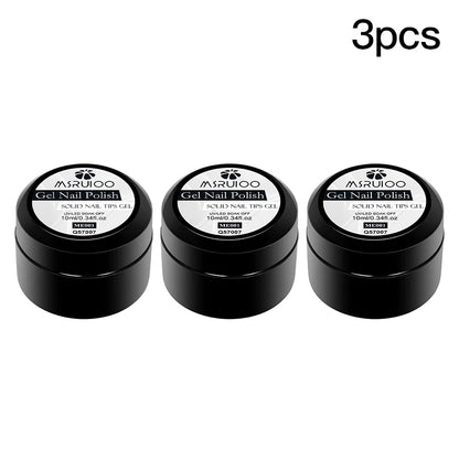 MSRUIOO 10ml Gel Sólido Transparente para Tips de Unhas de Longa Duração Sem Bolhas Gel de Construção UV/LED para Unhas Manicure de Salão Doméstico Design DIY