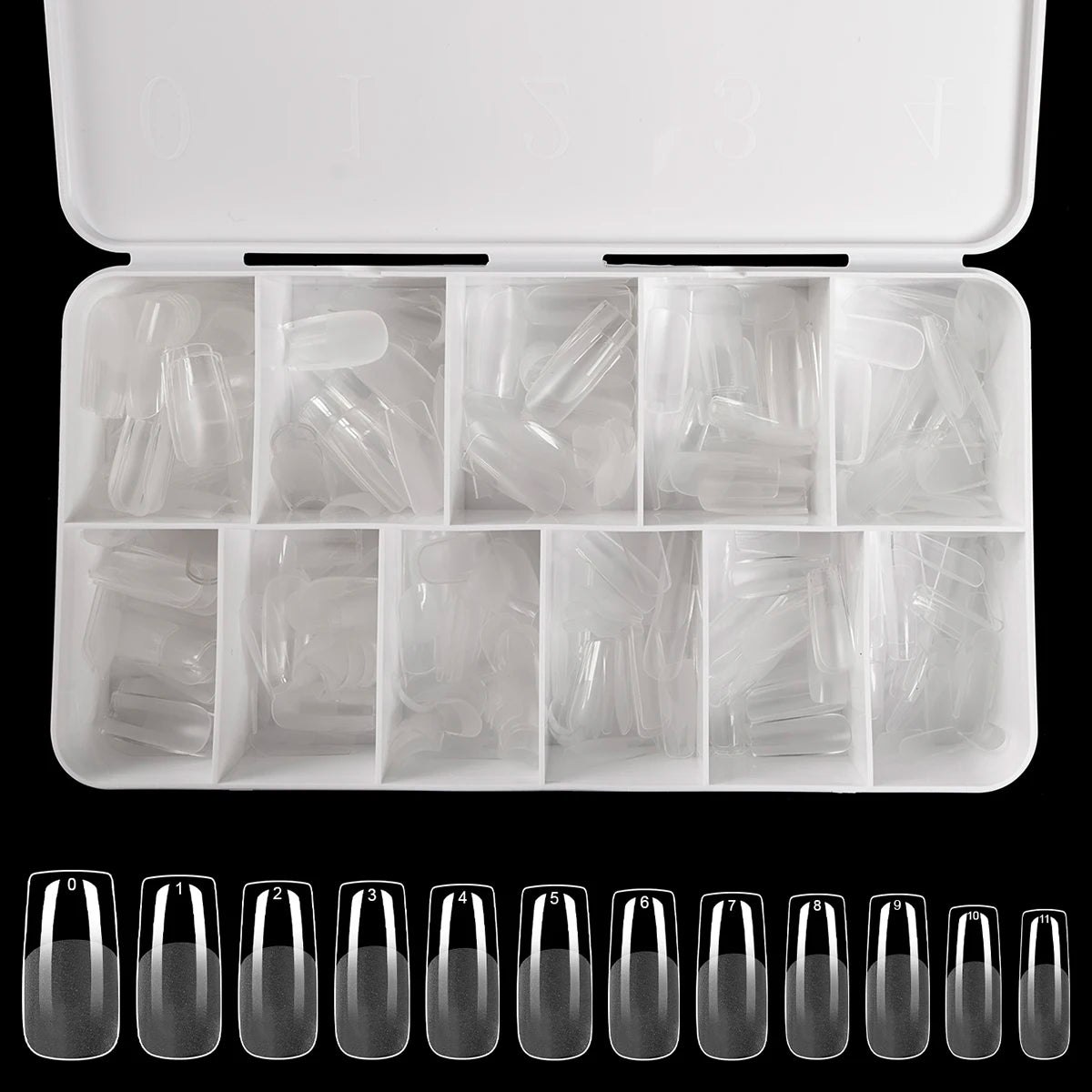 550Pcs Unhas Postiças Mulher Meninas Médio Curto Amêndoa Caixão Cobertura Completa Matte Extensão de Unhas Dicas Acrílico Meia Cobertura unhas postiças