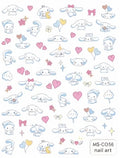 Miniso Adesivos de Unha Duas Dimensões 2D Anime Personagem Adesivo Decoração de Unhas Desenho Animado Hello Kitty Adesivos de Brinquedo Para Unhas