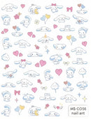 Miniso Adesivos de Unha Duas Dimensões 2D Anime Personagem Adesivo Decoração de Unhas Desenho Animado Hello Kitty Adesivos de Brinquedo Para Unhas