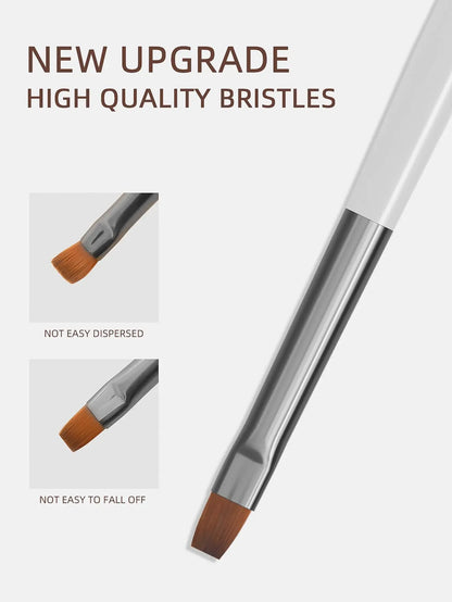 Conjunto de Pincéis para Nail Art, 14 Peças de Pincéis para Pintura de Design de Unhas, Pincéis de Design de Nail Art Profissionais, Pincéis Finos para Unhas