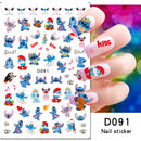 Adesivos de Unha 3D do Ursinho Pooh Desenho Animado Materiais de Arte de Unha da Disney Stitch Princesa da Disney Adesivos de Anime Para Unhas Postiças