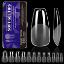 550Pcs Unhas Postiças Mulher Meninas Médio Curto Amêndoa Caixão Cobertura Completa Matte Extensão de Unhas Dicas Acrílico Meia Cobertura unhas postiças
