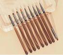 Conjunto de Pincéis para Nail Art, 14 Peças de Pincéis para Pintura de Design de Unhas, Pincéis de Design de Nail Art Profissionais, Pincéis Finos para Unhas