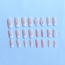 24 unhas postiças em formato de caixão + 1 lixa de unha + 1 gelatina 24 unhas postiças em formato de caixão + 1 lixa de unha + 1 gelatina