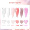 Esmalte em gel de extensão rápida branco leitoso Mtssii 7ml, cor nude, para unhas de acrílico semipermanentes