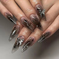 24 unhas postiças em formato de caixão + 1 lixa de unha + 1 gelatina 24 unhas postiças em formato de caixão + 1 lixa de unha + 1 gelatina