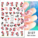 Adesivos de Unha 3D do Ursinho Pooh Desenho Animado Materiais de Arte de Unha da Disney Stitch Princesa da Disney Adesivos de Anime Para Unhas Postiças