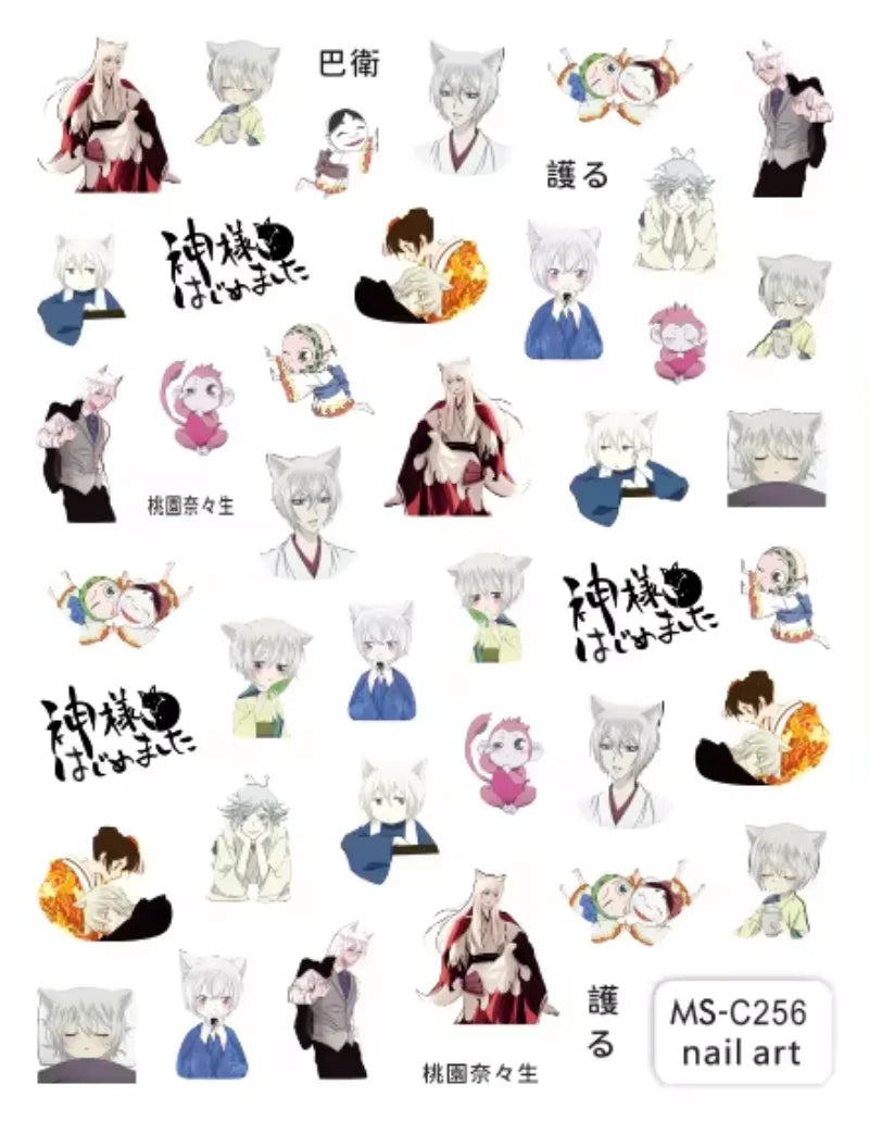 Miniso Adesivos de Unha Duas Dimensões 2D Anime Personagem Adesivo Decoração de Unhas Desenho Animado Hello Kitty Adesivos de Brinquedo Para Unhas