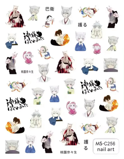 Miniso Adesivos de Unha Duas Dimensões 2D Anime Personagem Adesivo Decoração de Unhas Desenho Animado Hello Kitty Adesivos de Brinquedo Para Unhas