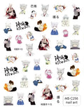Miniso Adesivos de Unha Duas Dimensões 2D Anime Personagem Adesivo Decoração de Unhas Desenho Animado Hello Kitty Adesivos de Brinquedo Para Unhas