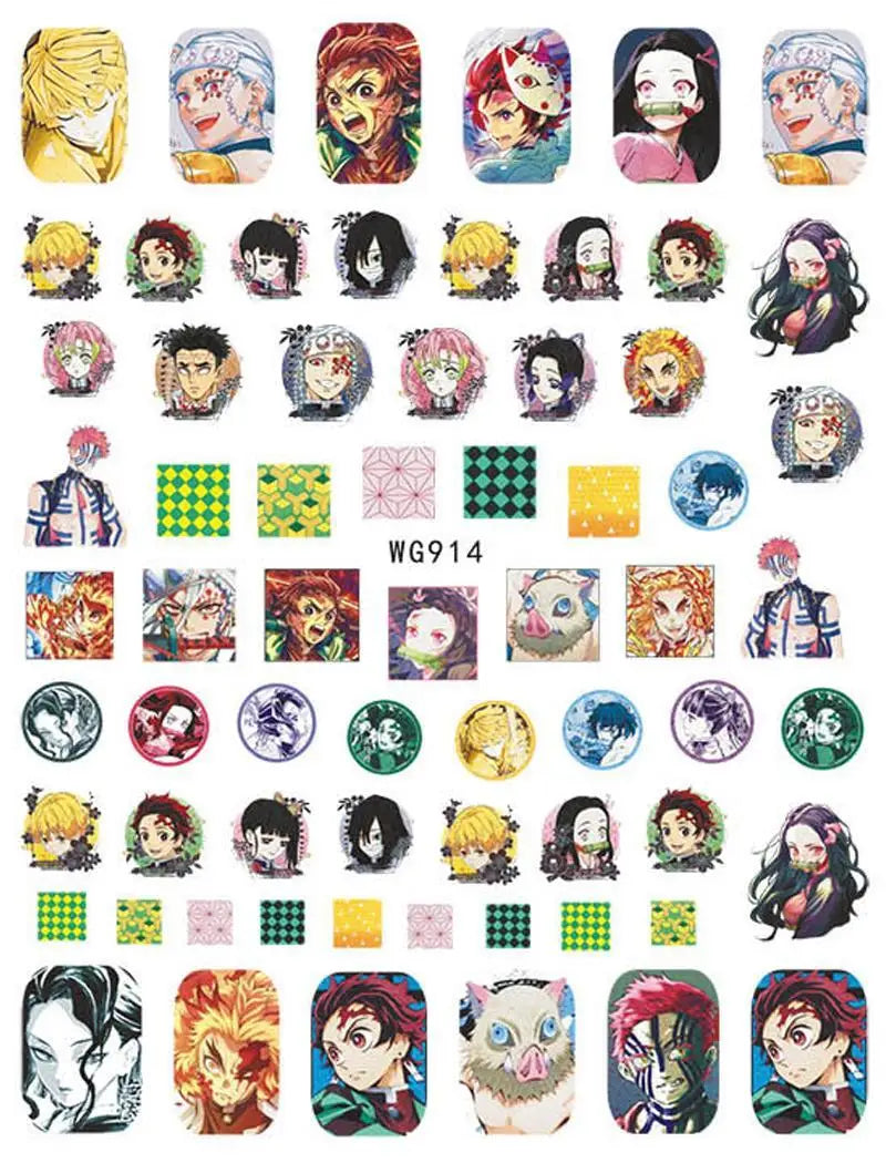 Miniso Adesivos de Unha Duas Dimensões 2D Anime Personagem Adesivo Decoração de Unhas Desenho Animado Hello Kitty Adesivos de Brinquedo Para Unhas