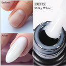 Esmalte em gel de extensão rápida branco leitoso Mtssii 7ml, cor nude, para unhas de acrílico semipermanentes
