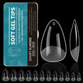 550Pcs Unhas Postiças Mulher Meninas Médio Curto Amêndoa Caixão Cobertura Completa Matte Extensão de Unhas Dicas Acrílico Meia Cobertura unhas postiças