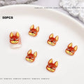 Kit com 50 Peças — Charms de Resina para Unhas Stitch, Zootopia, Sullivan, Chip & Dale | Decoração Kawaii para Manicure
