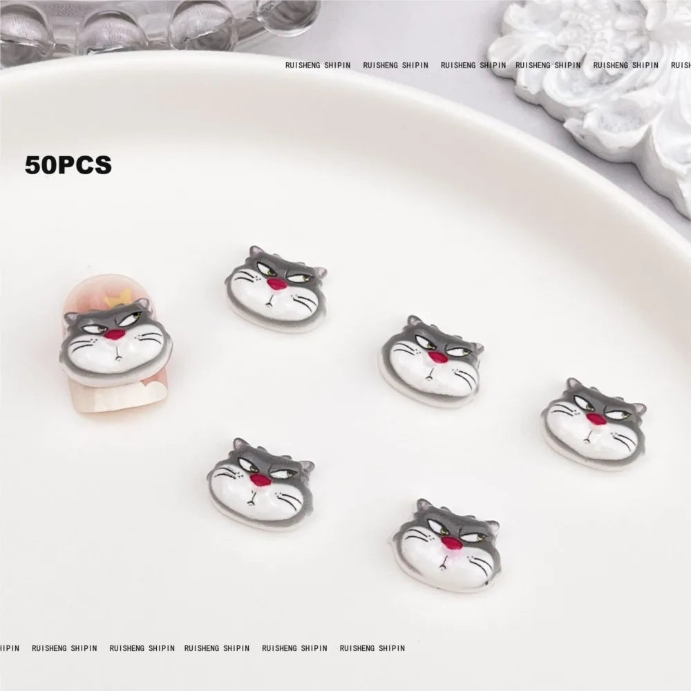 Kit com 50 Peças — Charms de Resina para Unhas Stitch, Zootopia, Sullivan, Chip & Dale | Decoração Kawaii para Manicure