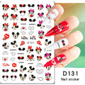 Adesivos de Unha 3D do Ursinho Pooh Desenho Animado Materiais de Arte de Unha da Disney Stitch Princesa da Disney Adesivos de Anime Para Unhas Postiças