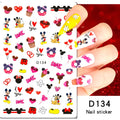 Adesivos de Unha 3D do Ursinho Pooh Desenho Animado Materiais de Arte de Unha da Disney Stitch Princesa da Disney Adesivos de Anime Para Unhas Postiças