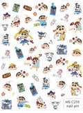 Miniso Adesivos de Unha Duas Dimensões 2D Anime Personagem Adesivo Decoração de Unhas Desenho Animado Hello Kitty Adesivos de Brinquedo Para Unhas