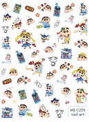 Miniso Adesivos de Unha Duas Dimensões 2D Anime Personagem Adesivo Decoração de Unhas Desenho Animado Hello Kitty Adesivos de Brinquedo Para Unhas