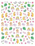 Adesivos de Unha 3D do Ursinho Pooh Desenho Animado Materiais de Arte de Unha da Disney Stitch Princesa da Disney Adesivos de Anime Para Unhas Postiças