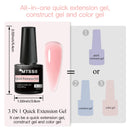 MTSSII 7ml Esmalte de Unha de Extensão Rápida Gelatina Transparente Nude Rosa Vermelho Gel Duro Construção Rápida Esmalte de Gel para Unhas