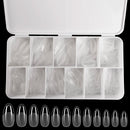 550Pcs Unhas Postiças Mulher Meninas Médio Curto Amêndoa Caixão Cobertura Completa Matte Extensão de Unhas Dicas Acrílico Meia Cobertura unhas postiças