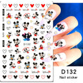 Adesivos de Unha 3D do Ursinho Pooh Desenho Animado Materiais de Arte de Unha da Disney Stitch Princesa da Disney Adesivos de Anime Para Unhas Postiças