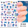 Adesivos de Unha 3D do Ursinho Pooh Desenho Animado Materiais de Arte de Unha da Disney Stitch Princesa da Disney Adesivos de Anime Para Unhas Postiças