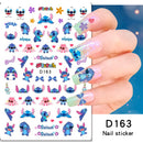 Adesivos de Unha 3D do Ursinho Pooh Desenho Animado Materiais de Arte de Unha da Disney Stitch Princesa da Disney Adesivos de Anime Para Unhas Postiças