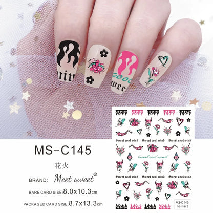 Adesivos de Unha 3D do Ursinho Pooh Desenho Animado Materiais de Arte de Unha da Disney Stitch Princesa da Disney Adesivos de Anime Para Unhas Postiças