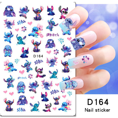 Adesivos de Unha 3D do Ursinho Pooh Desenho Animado Materiais de Arte de Unha da Disney Stitch Princesa da Disney Adesivos de Anime Para Unhas Postiças