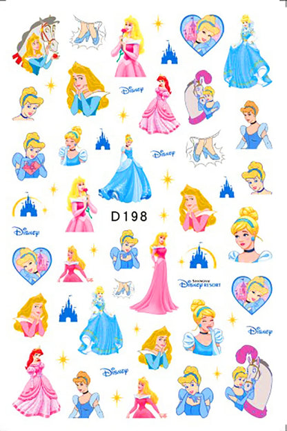 Adesivos de Unha 3D do Ursinho Pooh Desenho Animado Materiais de Arte de Unha da Disney Stitch Princesa da Disney Adesivos de Anime Para Unhas Postiças