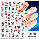 Adesivos de Unha 3D do Ursinho Pooh Desenho Animado Materiais de Arte de Unha da Disney Stitch Princesa da Disney Adesivos de Anime Para Unhas Postiças