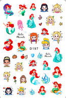 Adesivos de Unha 3D do Ursinho Pooh Desenho Animado Materiais de Arte de Unha da Disney Stitch Princesa da Disney Adesivos de Anime Para Unhas Postiças