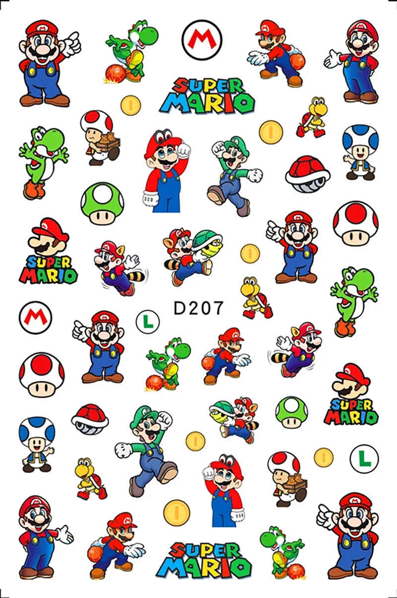 Miniso Adesivos de Unha Duas Dimensões 2D Anime Personagem Adesivo Decoração de Unhas Desenho Animado Hello Kitty Adesivos de Brinquedo Para Unhas